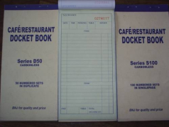 carbonless docket book,receipt book for cafe and restaurant,restaurant guest check pads