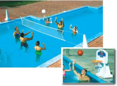 Pool Jam™ In Ground Pool VolleyBall/Basketball Game