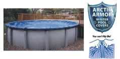 12' Round Pool: Winter Pool Cover 16' (navy) (Above Ground Winter Pool Cover)