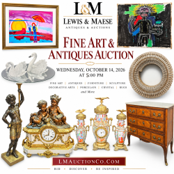 Lewis & Maese Announces October 14 Fine Art & Antiques Auction Featuring Miró, Basquiat, Rivera, Hopper, Kandinsky and Escher