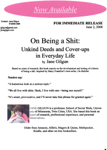 On Being a Sh*t: Unkind Deeds and Cover-Ups in Everyday Life