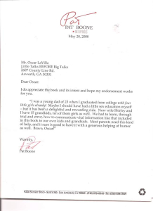 Scan Copy of the Original Endorsement Letter