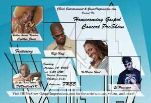 Howard University Gospel Concert PreShow Flyer