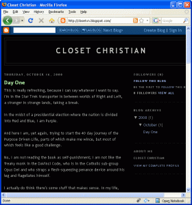 Screenshot of Blog