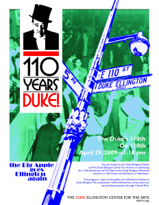 Invitation to "The Duke's 110th on 110th"