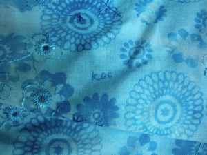 Close-up of alleged Monica knock-off fabric