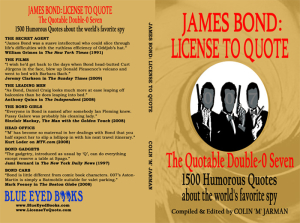 James Bond: License To "Quote" USA Cover