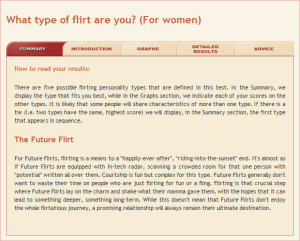 Sample of the Flirting Test report