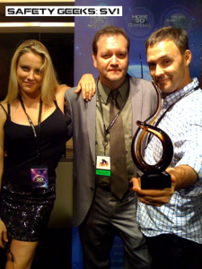 Producers Tom Konkle and David Beeler with star Brittney Powell win awards