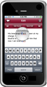 Scene Partner App for iPhone - Edit screen