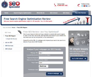 Search Engine Optimisation Review Tool