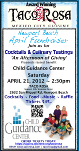 Taco Rosa / Child Guidance Center April Fundraiser