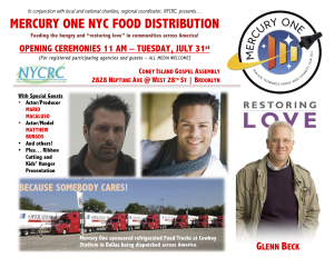 NYC Mercury One Food Distribution