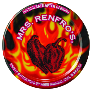 Award-winning Mrs. Renfro's Ghost Pepper Salsa lid