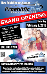 Proehlific Park Fitness Center Grand Opening Promo Poster