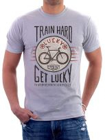 Train Hard Get Lucky Cycling T Shirt from Cycology