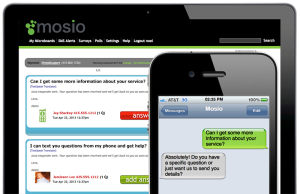 Screenshot of Mosio's TextChat Service