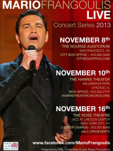 Mario Frangoulis LIVE: 2013 USA Concert Series