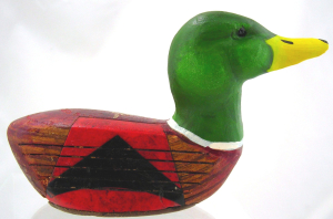Mallard Duck wood bird carving by Jim Carpenter