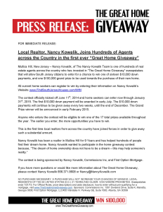 Press Release: Great Home Giveaway!
