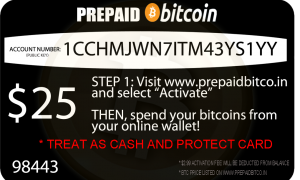 $25 Virtual Prepaid Bitcoin Card