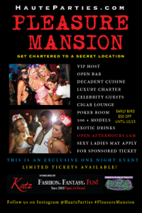 Haute Parties Pleasure Mansion Flyer