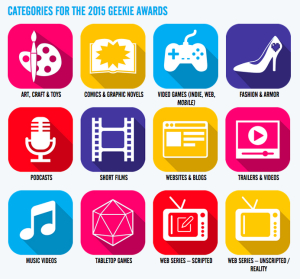 The Geekie Awards 2015 Categories