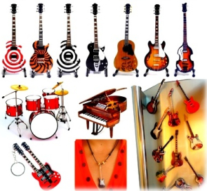 Mini guitars and music gadgets