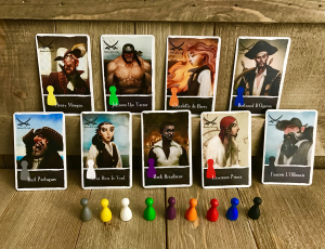 Players can be 1 of 9 actual pirates from history in the game