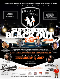 Players and Pets Blackout Super Bowl Celebrity Party