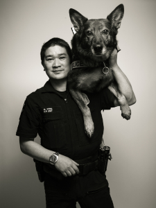 Seattle Police Department's K9-3 Ziva and partner A/Sergeant Mark Wong