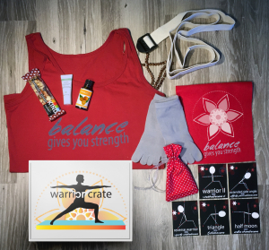 Contents of the Yoga Warrior Crate Subscription Box