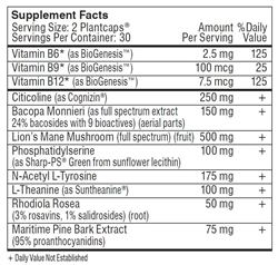 Mind Lab Pro Supplement Facts