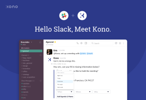 Kono for Slack - Schedule team meetings right from Slack