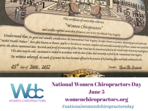 National Women Chiropractor Day