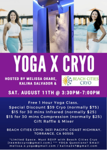 Yoga & Cryotherapy Summer of Wellness (Torrance)