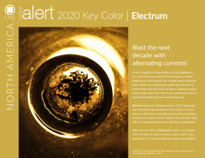 Color Marketing Group's 2020 Key Color Electrum