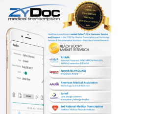 ZyDoc has won awards for speech recognition, computing and medical informatics industries