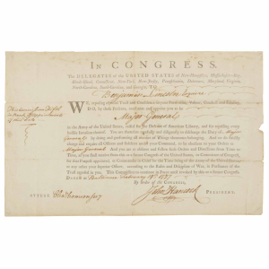 Commission Signed by John Hancock