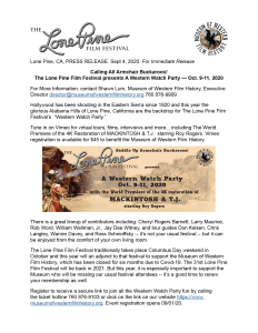 Lone Pine Film Festival Press Release