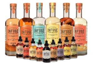 Infuse Spirits Vodka and Bitters Lineup