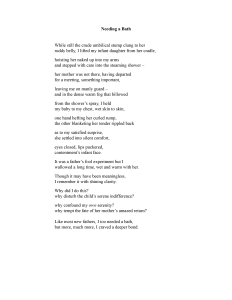 Poem by Christie Max Williams: "Needing A Bath"