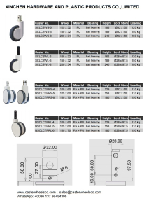 Central locking casters specification.