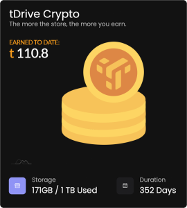 Earn crypto when you store with tDrive