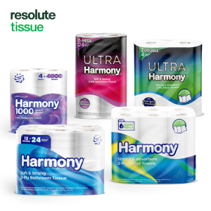 Resolute Tissue Harmony Lineup of Tissue and Towel Products