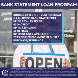 Bank Statement Jumbo Loans