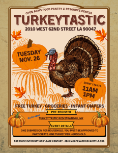 TurkeyTastic Annual Thanksgiving Event Flyer