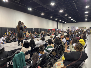 Attendees enjoying the show