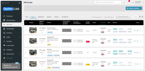 OptimCar Interface – Vehicle Management Module View