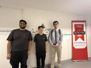 Allen visiting AI Seer's office at JTC Launchpad for a media interview